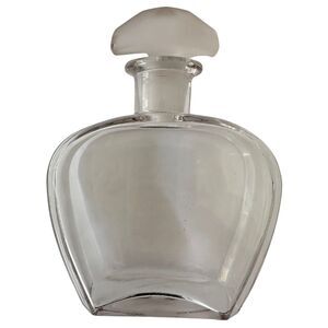 Vintage MCM Hand Blown Glass Brandy Decanter Mid Century Modern with Frosted Lid